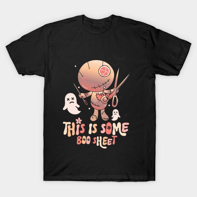 This Is Some Boo Sheet Ghost Halloween Vintage Fun Costume T-Shirt by smartrocket